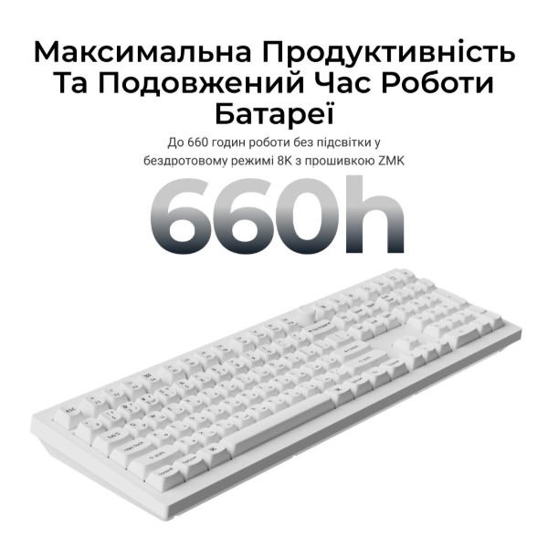 Фото - Клавіатура бездротова Keychron V6 Ultra Red Switch White RGB (V6U-F1-UA)